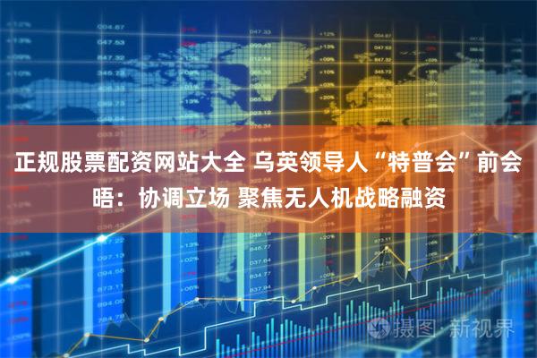 正规股票配资网站大全 乌英领导人“特普会”前会晤：协调立场 聚焦无人机战略融资