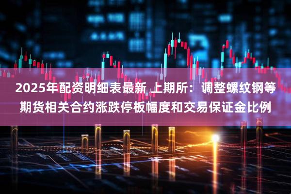 2025年配资明细表最新 上期所：调整螺纹钢等期货相关合约涨跌停板幅度和交易保证金比例